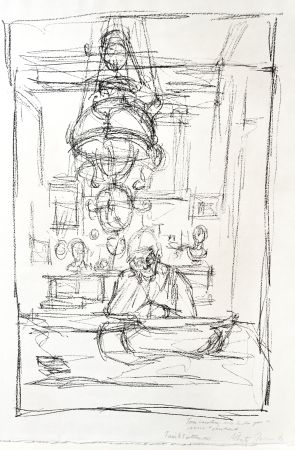 Lithograph Giacometti - Chandelier (La Suspension)