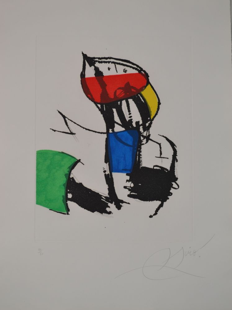 Aquatint Miró - Chanteur De Rues III - D1138