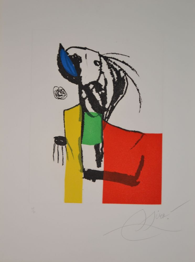 Aquatint Miró - Chanteur De Rues III - D1139