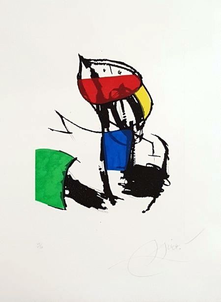 Etching Miró - Chanteurs des rues
