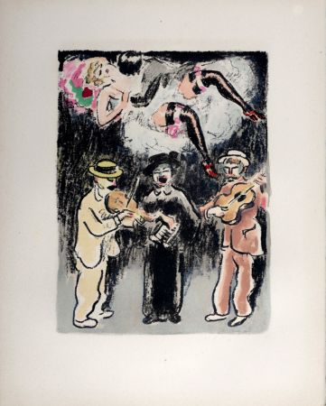 Lithograph Van Dongen - Chanteurs des rues, ou le rêve à bon marché, 1949