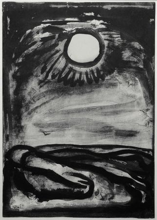 Aquatint Rouault - Chantz Matines (plate 29 from Miserere)