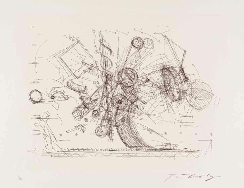 Etching Tinguely - Chaos I