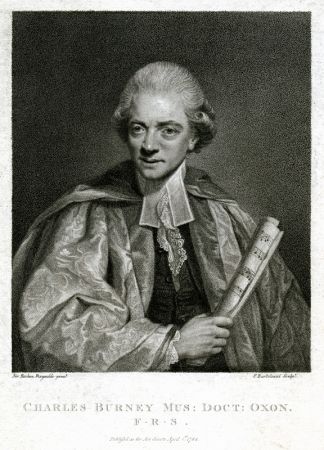 Engraving Bartolozzi - Charles Burney Mus: Oxon./F.R.S., After Sir Joshua Reynolds