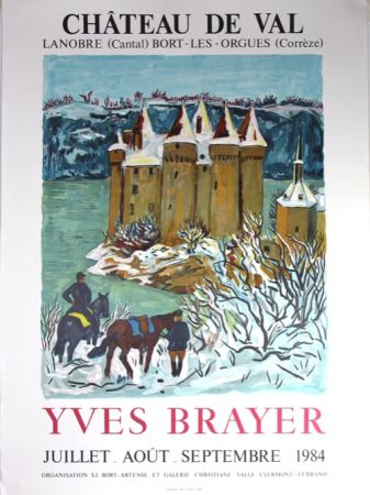 Lithograph Brayer - Chateau de Val 