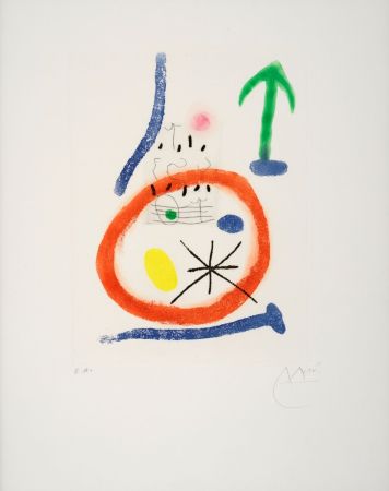 Etching And Aquatint Miró - Chemin de Ronde III
