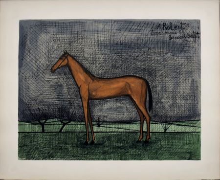 Lithograph Buffet - Cheval de course, 1960 - Hand-numbered!