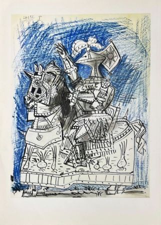 Lithograph Picasso - Chevalier