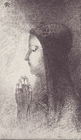 Lithograph Redon - Chevalieres Sentimentales