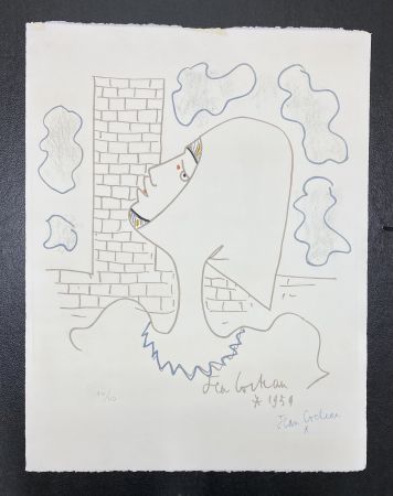 Lithograph Cocteau - Chevaliers de la table ronde