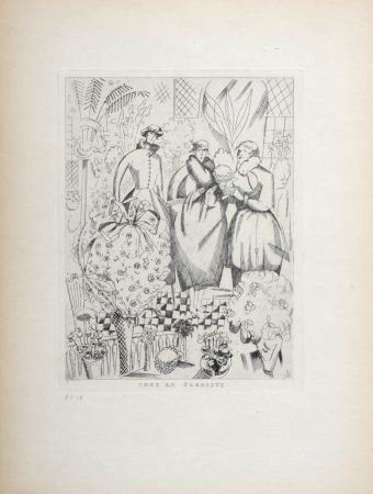 Etching Laboureur - Chez la Floriste, 1920 