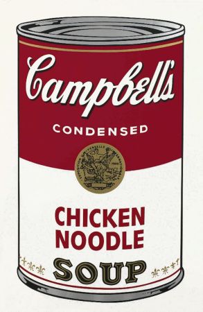 Screenprint Warhol - Chicken Noodle Soup, from the Campbell's Soup Series