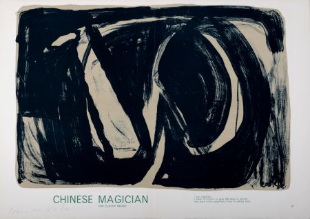 Lithograph Van Velde - Chinese Magician, 1964 - Hand-signed!