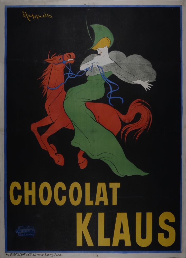 Lithograph Cappiello - Chocolat Klaus, 1903