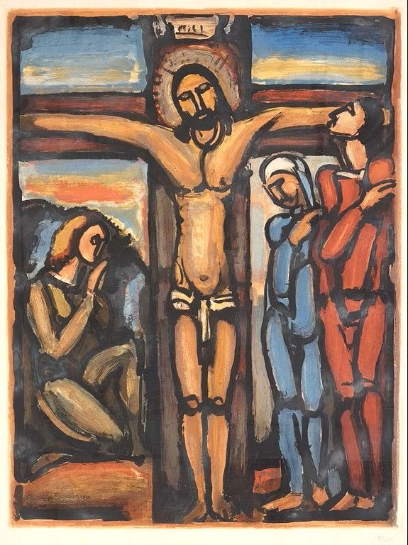 Etching And Aquatint Rouault - Christ en Croix