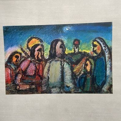 Rotogravure Rouault - Christ et disciples