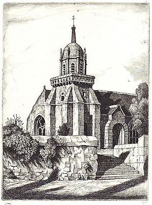Etching Strang - Church of Perros-Guirec