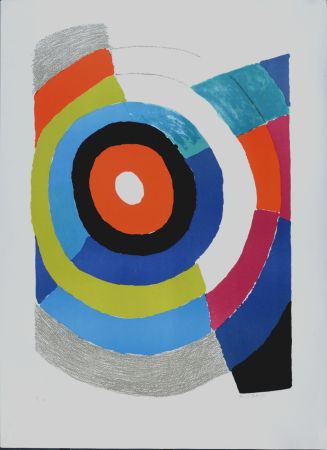 Lithograph Delaunay - Cible, 1974 - Hand-signed!