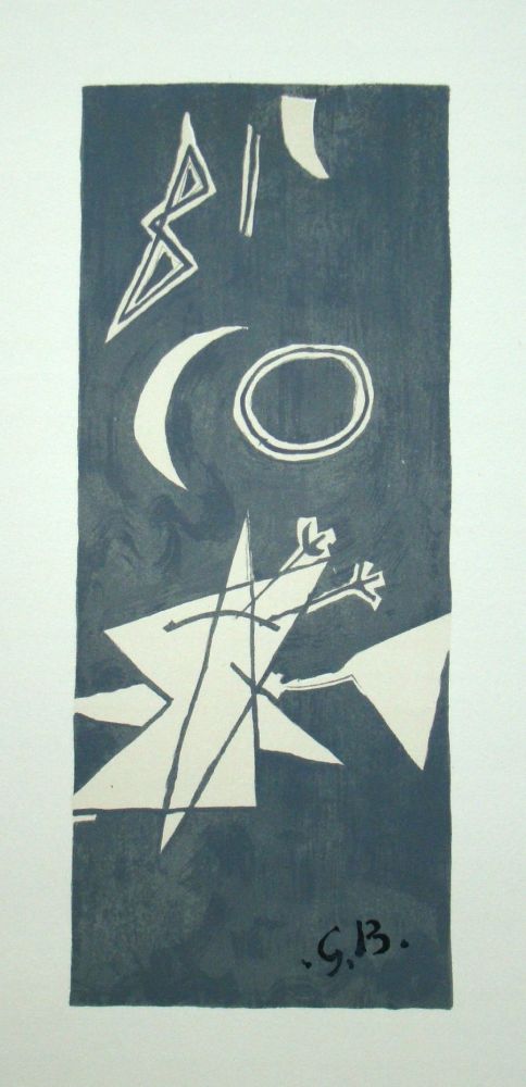 Lithograph Braque (After) - Ciel gris II.