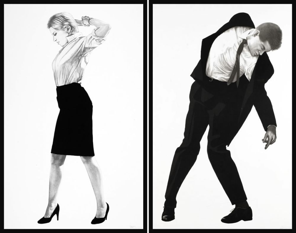 Lithograph Longo - Cindy & Max