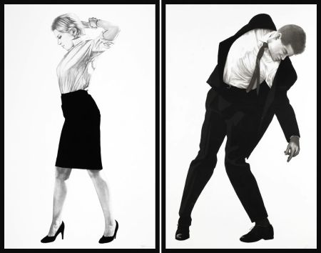 Lithograph Longo - Cindy & Max