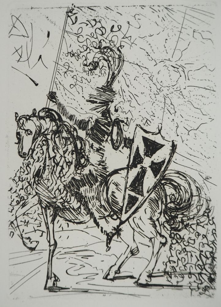 Etching Dali - Cinq portraits espagnols, El Cid