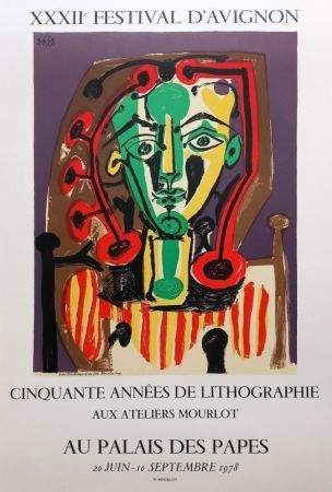 Poster Picasso - Cinquante années de lithographie aux ateliers Mourlot