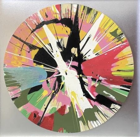 Multiple Hirst - Circle Spin Painting on Canvas