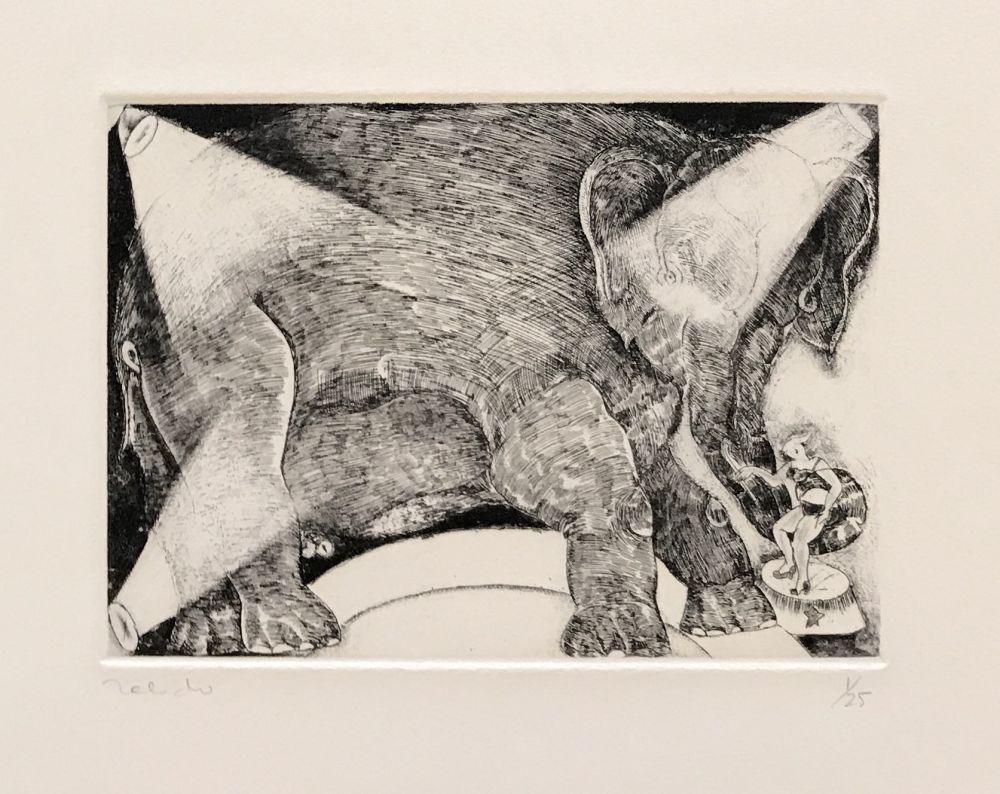 Etching Toledo - Circus Elephant