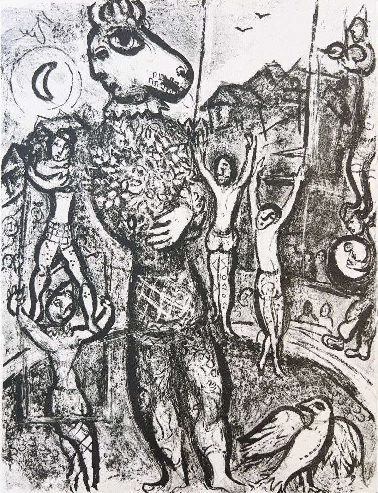 Lithograph Chagall - Cirque