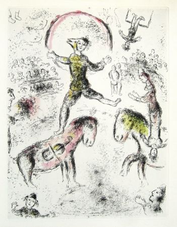 Etching And Aquatint Chagall - Cirque