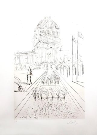 Etching Dali - City Hall - San Francisco