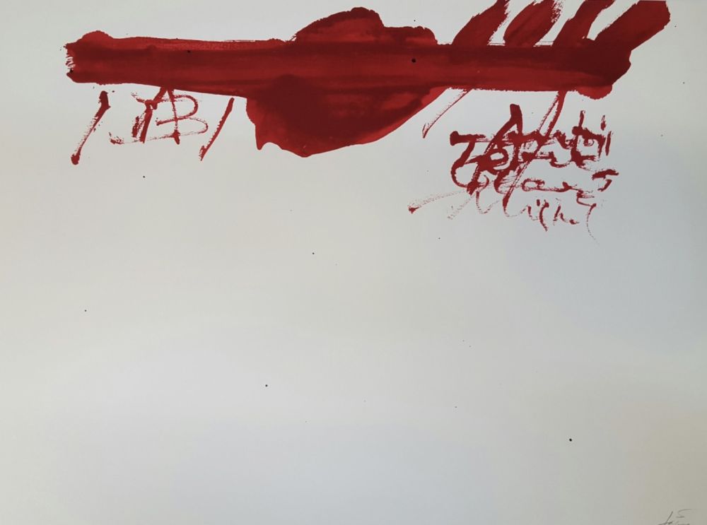 Lithograph Tàpies - Clau-13
