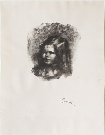 Lithograph Renoir - Claude Renoir, tourné à gauche 