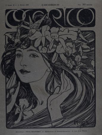 Lithograph Mucha - Cocorico, 1899