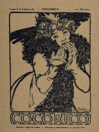 Lithograph Mucha - Cocorico, 1899