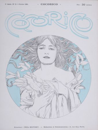 Lithograph Mucha - Cocorico, 1899