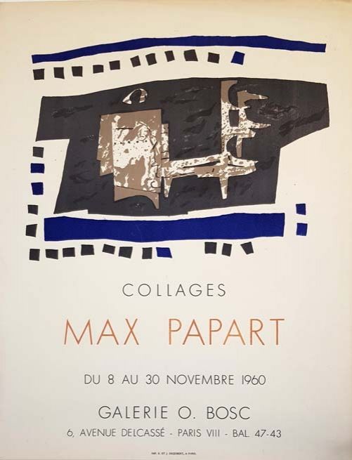 Lithograph Papart - Collages Galerie O  Bosc