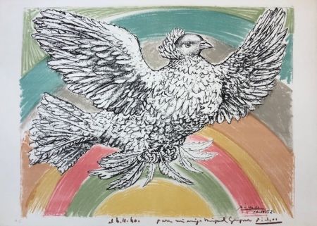 Lithograph Picasso - Colombe volant