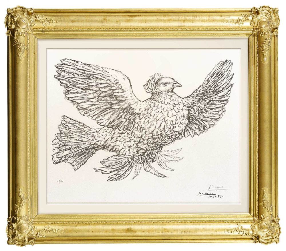 Lithograph Picasso - Colombe Volant (Flying Dove)