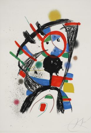 Lithograph Miró - Colombine à la fenêtre