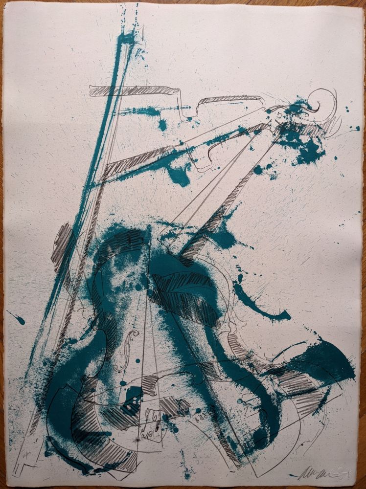 Lithograph Arman - Colère de violon I