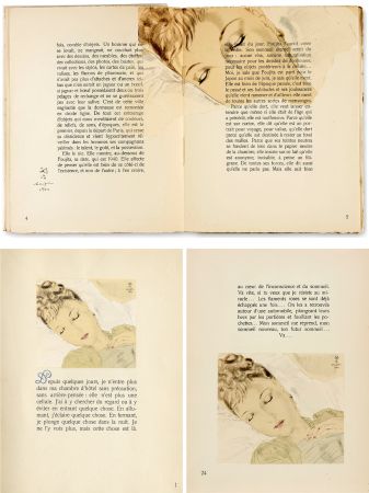 Illustrated Book Foujita - COMBAT AVEC L'IMAGE. (J. Giraudoux) Avec un dessin de Foujita (1941).