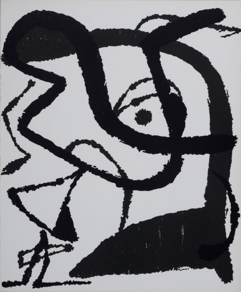 Woodcut Miró - Composition