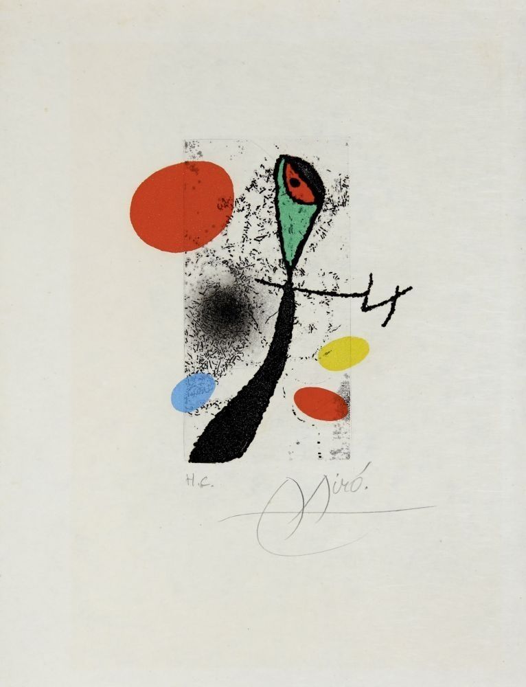 Etching Miró - Composition