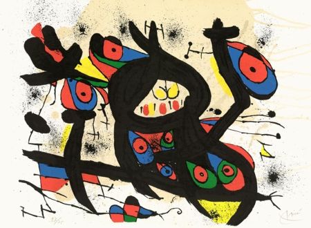 Lithograph Miró - Composition 