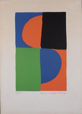 Lithograph Delaunay - Composition,1963 - Hand-signed and numbered!