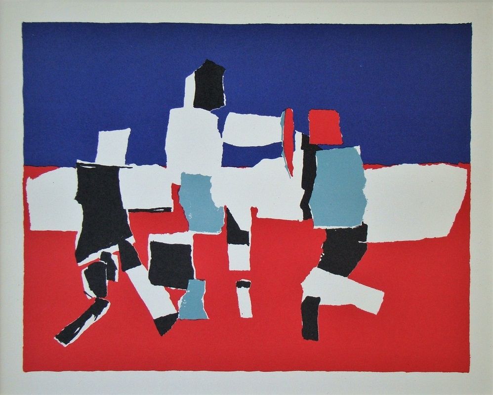 Lithograph De Stael - Composition - 1951