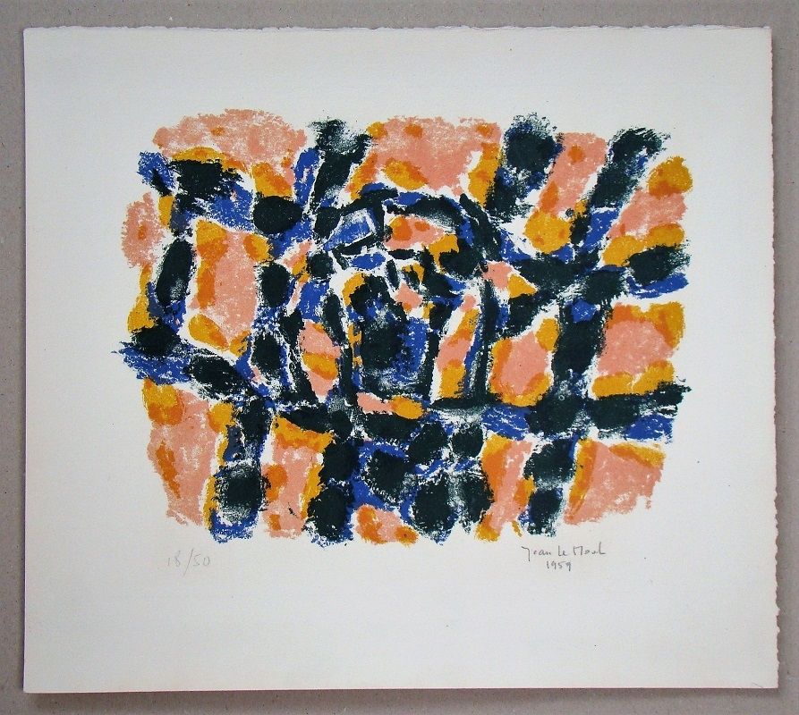 Lithograph Le Moal - Composition - 1959
