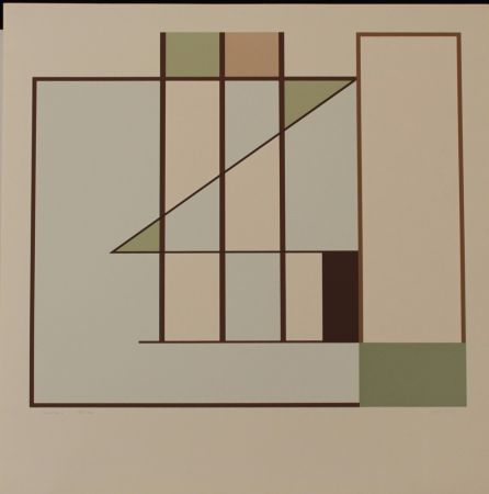 Lithograph Heurtaux - COMPOSITION - EXACTA FROM CONSTRUCTIVISM TO SYSTEMATIC ART 1918-1985